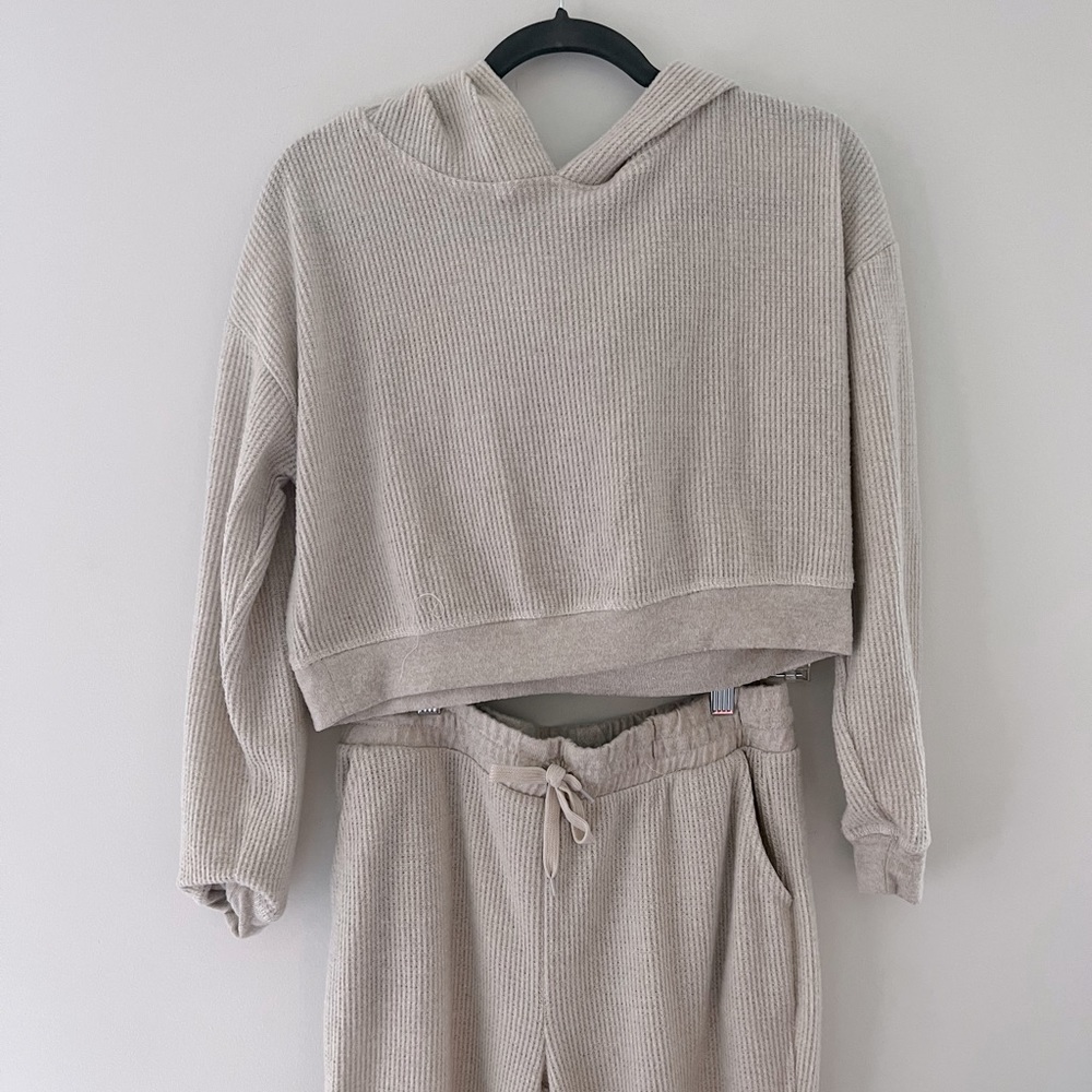 Two Piece Set Tan Sweat Suit